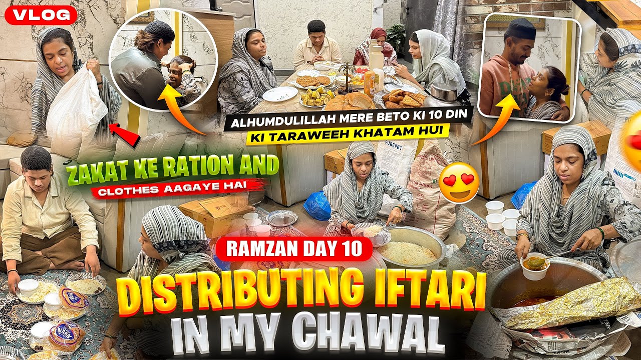Distributing Iftari In My Chawl ✨ | Alhumdulillah Mere Beto Ki 10 Din Ki Taraweeh Khatam Hui ❤️