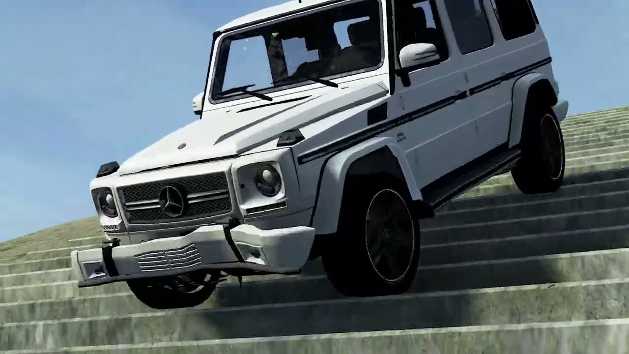 Car Vs Extreme Driving Challenge ! Mercedes Benz G65 - BeamNG.Drive