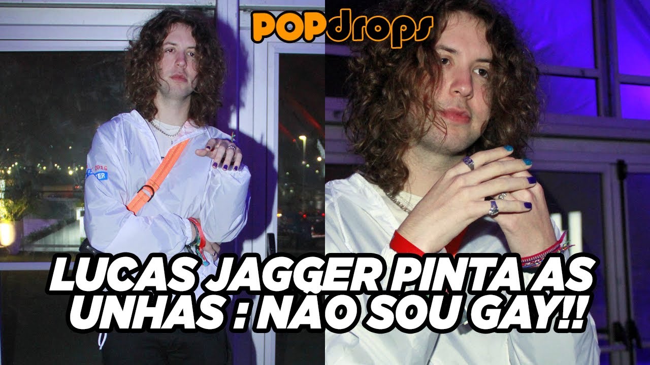 Lucas Jagger de unhas pintadas no Rock in Rio, mas deixa claro: N&atilde;o sou gay!