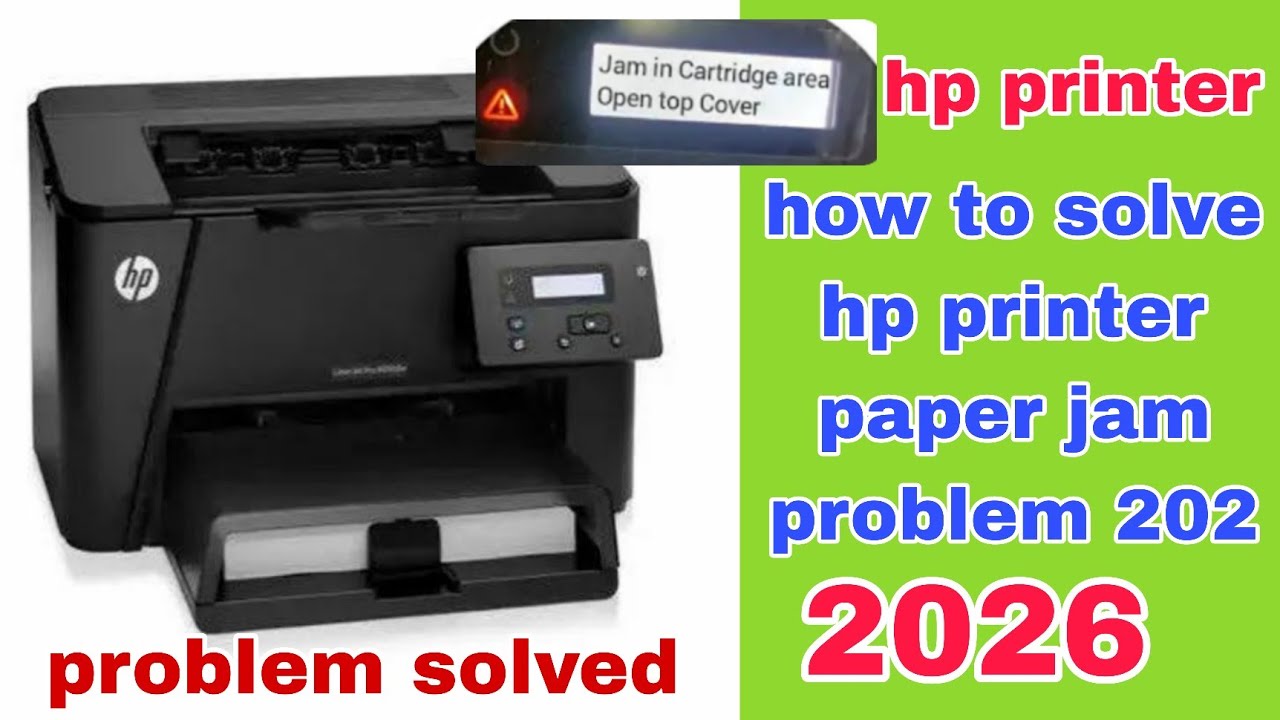 how to solve hp printer paper jam problem 202 || hp printer clear jam