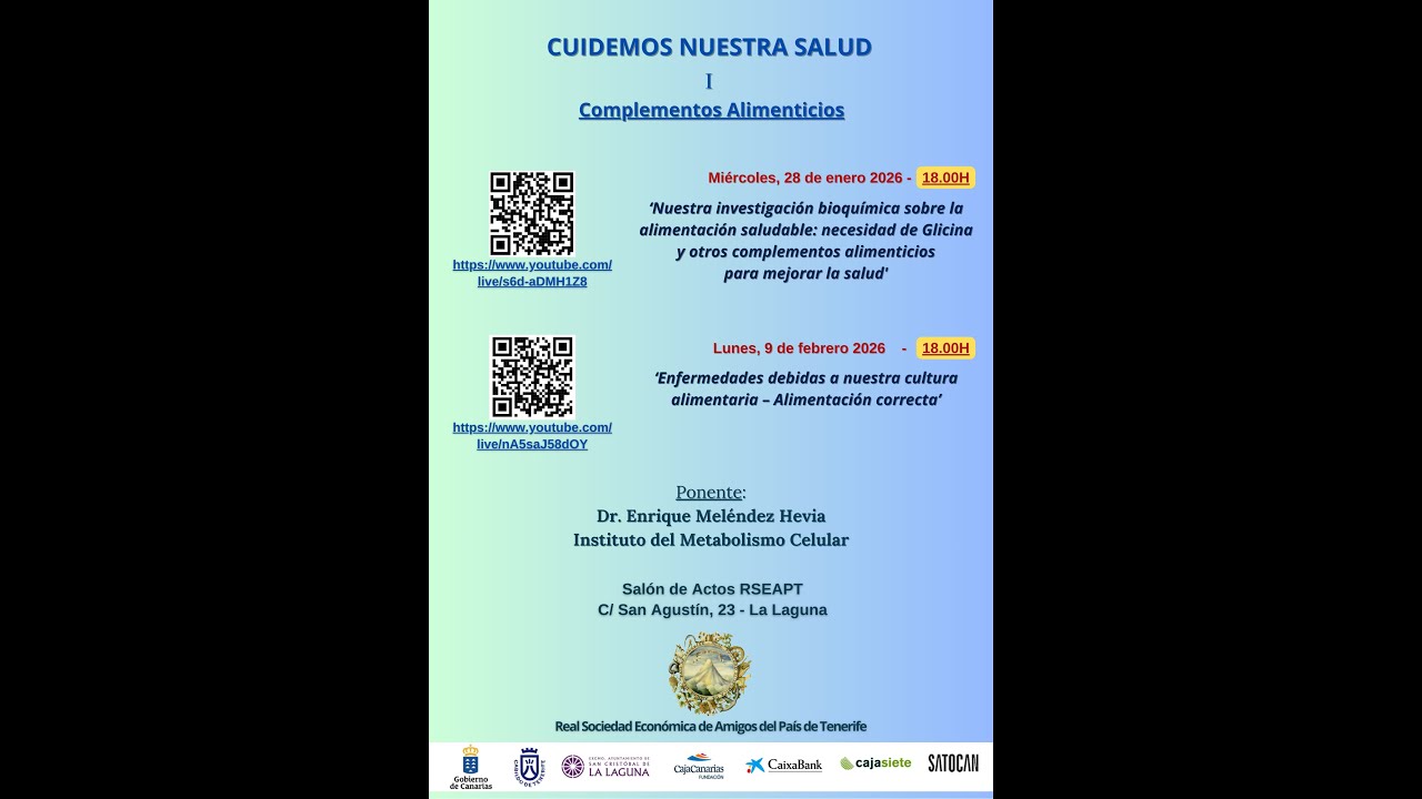 'Glicina y otros complementos alimenticios para mejorar la salud', Dr. Enrique Meléndez Hevia