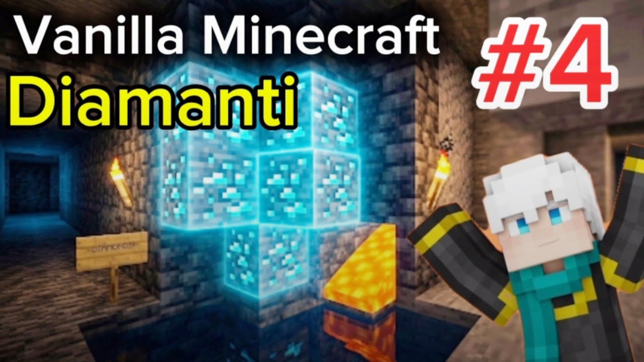 Minecraft Vanilla - #4 - I nostri primi DIAMANTI ! #minecraft #minecraftita #minecraftmining