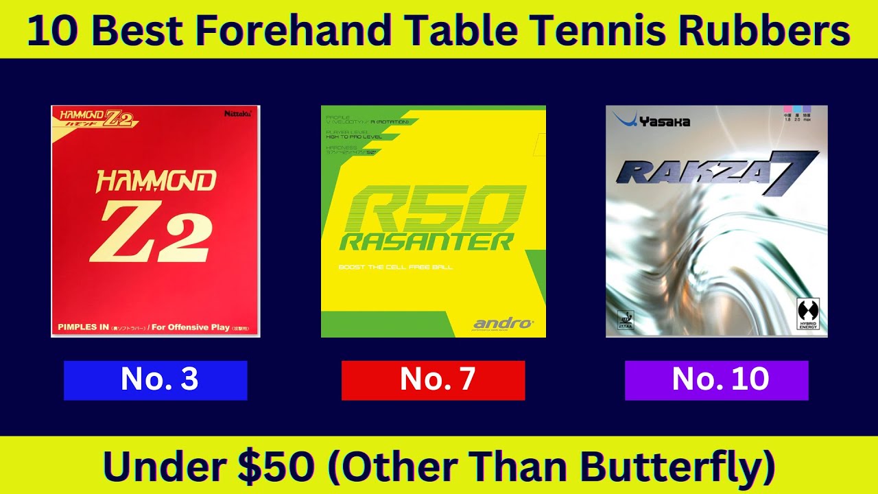 Top 10 Best Table Tennis Rubbers for Forehand Under $50 Revealed!
