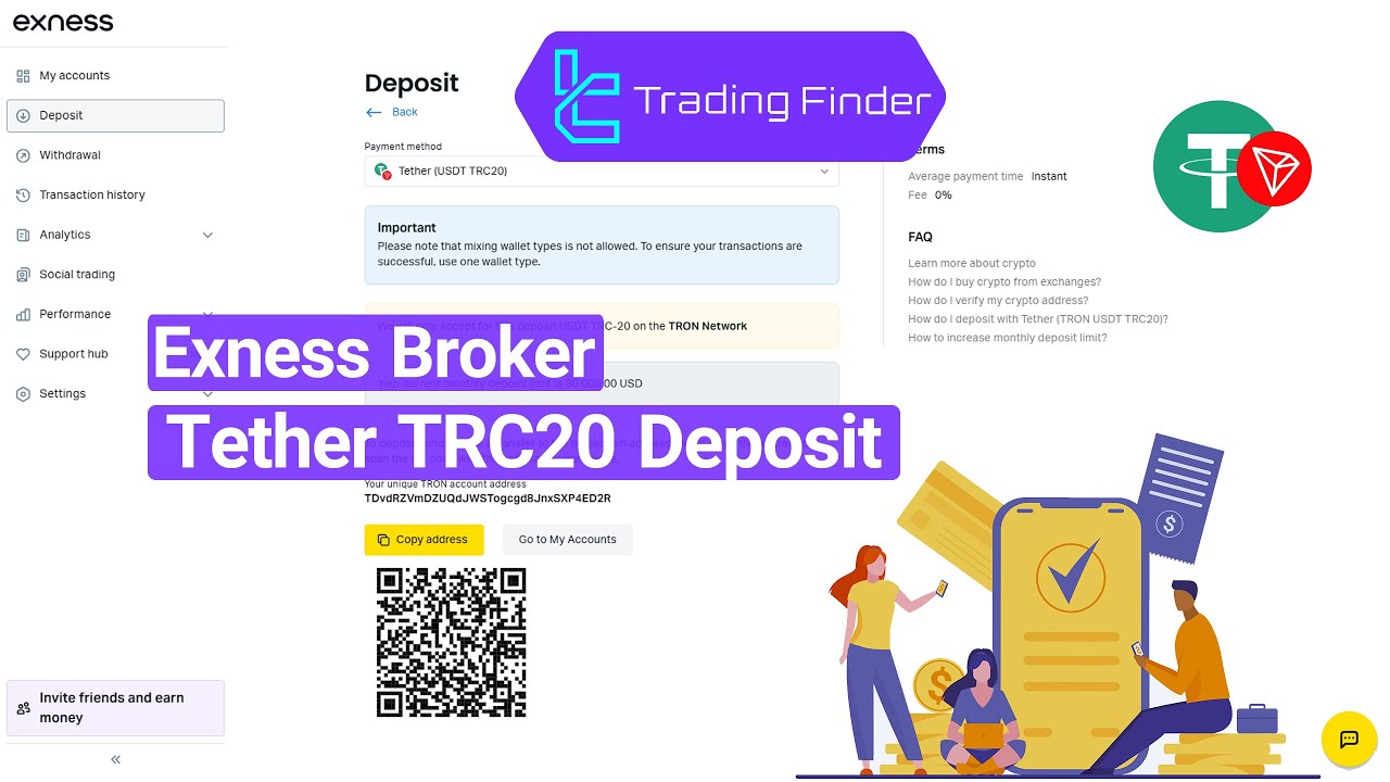 💎Exness Deposit via TRC20 (USDT) [How to Deposit Using TRC20 in 7 Easy Steps]💎