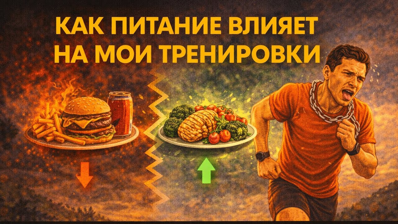 Слабонервным не смотреть! Как питание влияет на мои тренировки. 