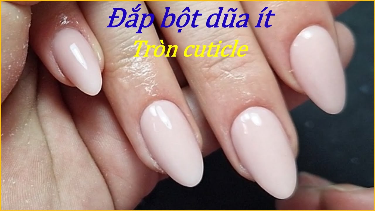 Share basic powder application for short nails | Nguyen Diep