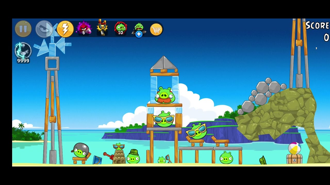 Angry Birds Classic Flock Favorites But with OP Shockwave Bomb All Levels