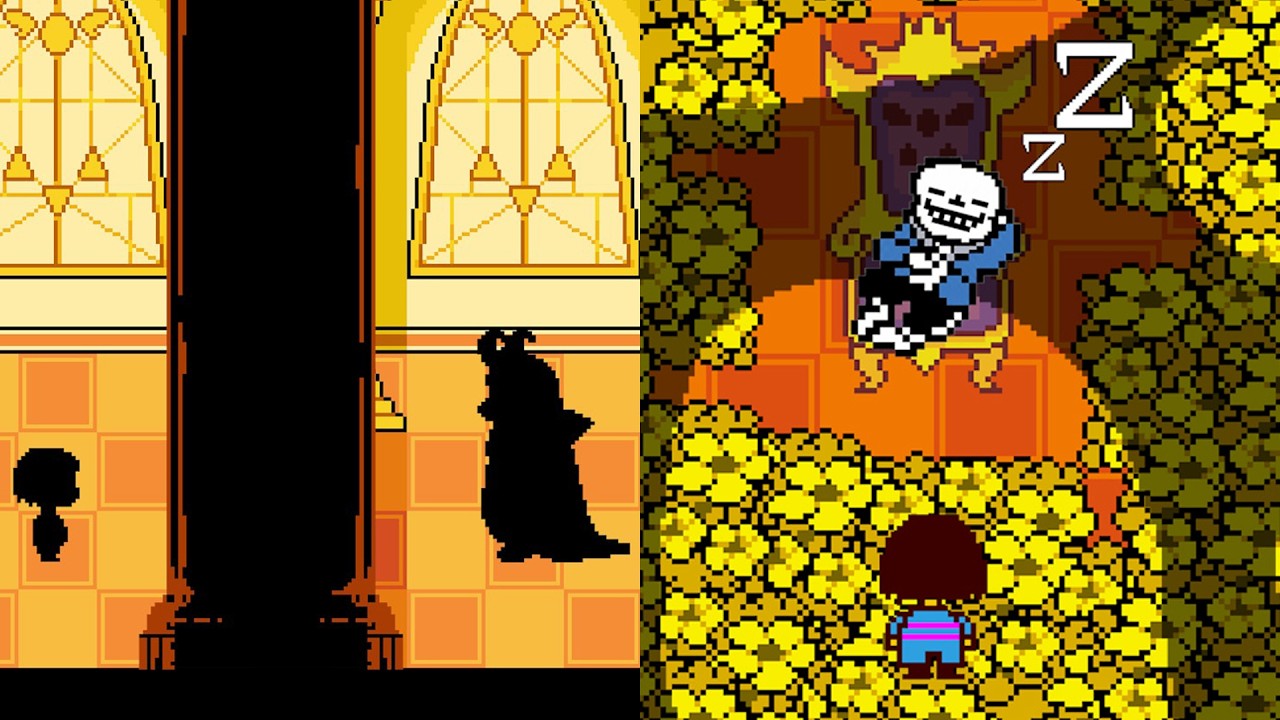 Undertale, но Санс и Асгор поменялись ролями.
