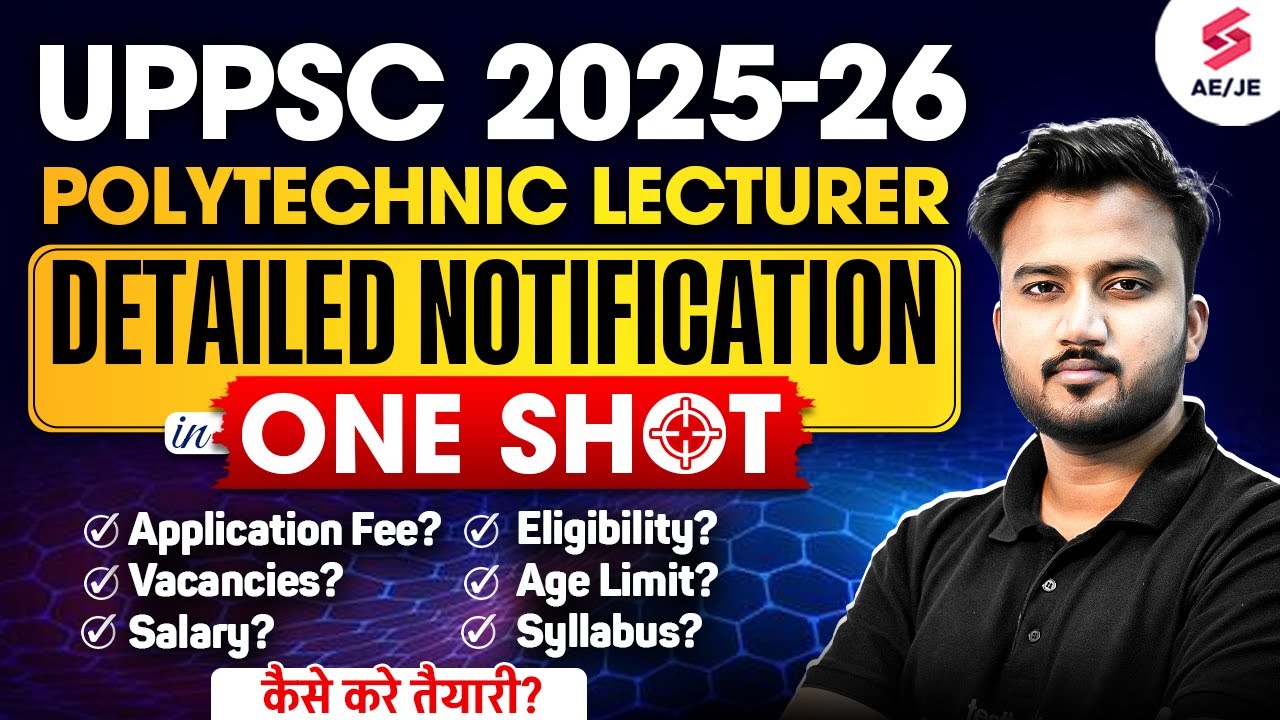 UP Polytechnic Lecturer Vacancy 2025 | UP Polytechnic Lecturer Eligibility, Syllabus | Shubham Sir
