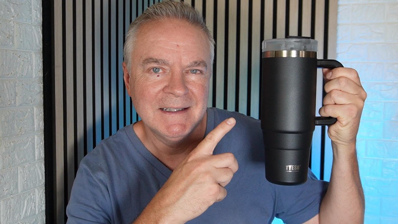 TYESO Travel Insulated Tumbler 30 oz with Straw Hot or Cold UNBOXING REVIEW
