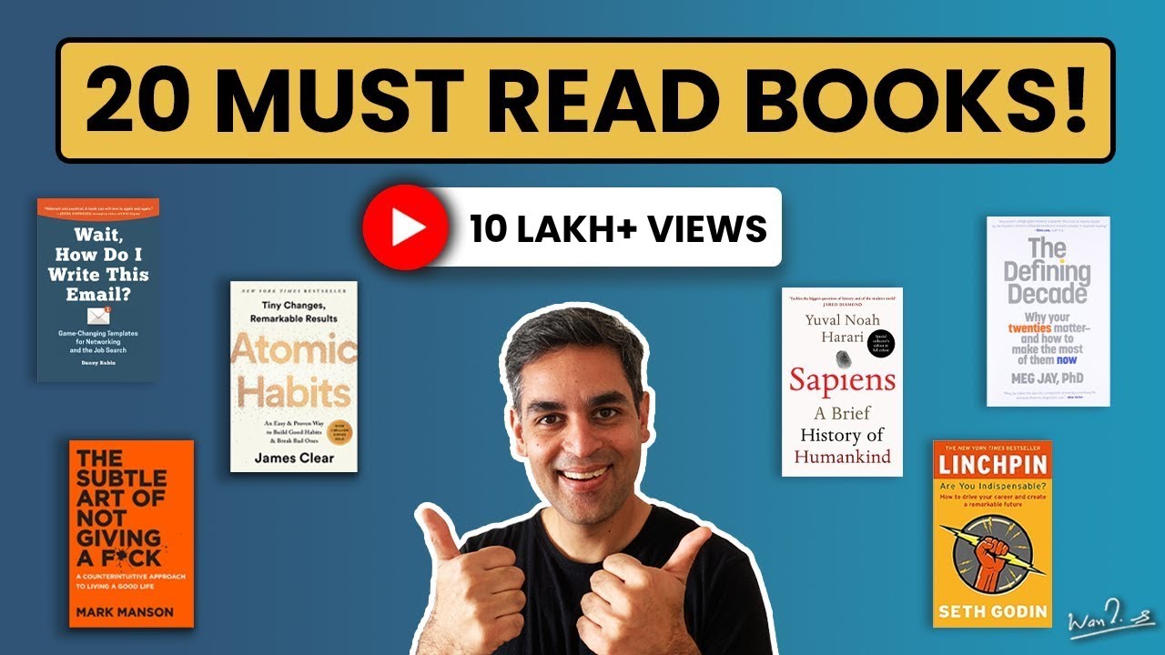 20 Books to read in your 20s | Ankur Warikoo Book Recommendations 2021 | Must read books for all