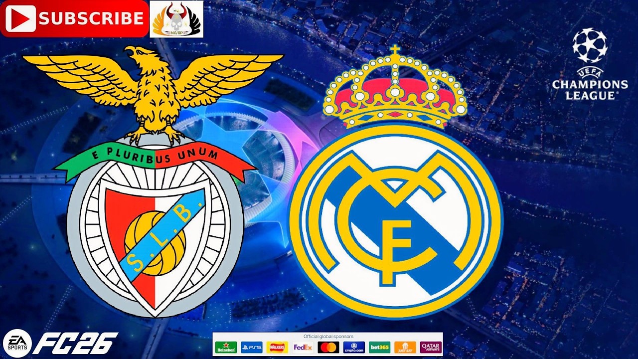 S.L. Benfica vs. Real Madrid CF |  2025/26 UEFA Champions League | Predictions EA Sports FC26