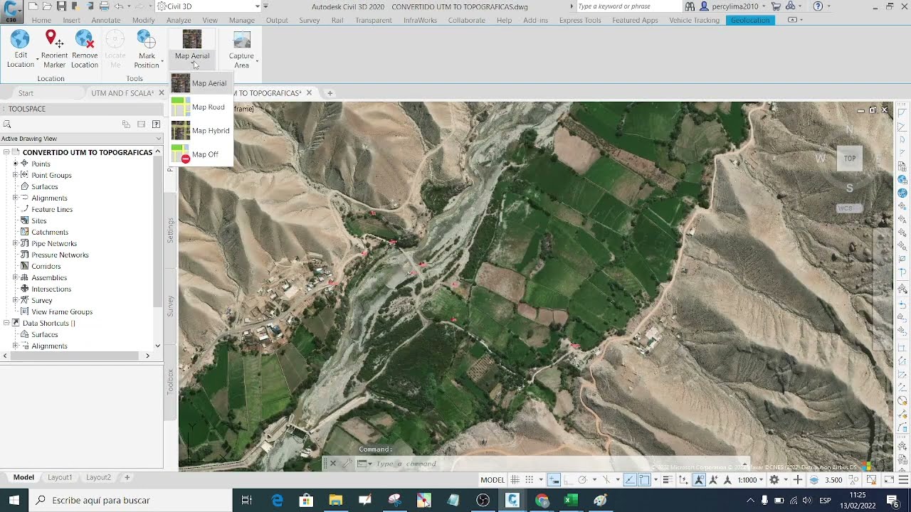 TRANSFORMAR COORDENADAS UTM A TOPOGRAFICAS PROCEDENTE DE DATOS GNSS WGS84