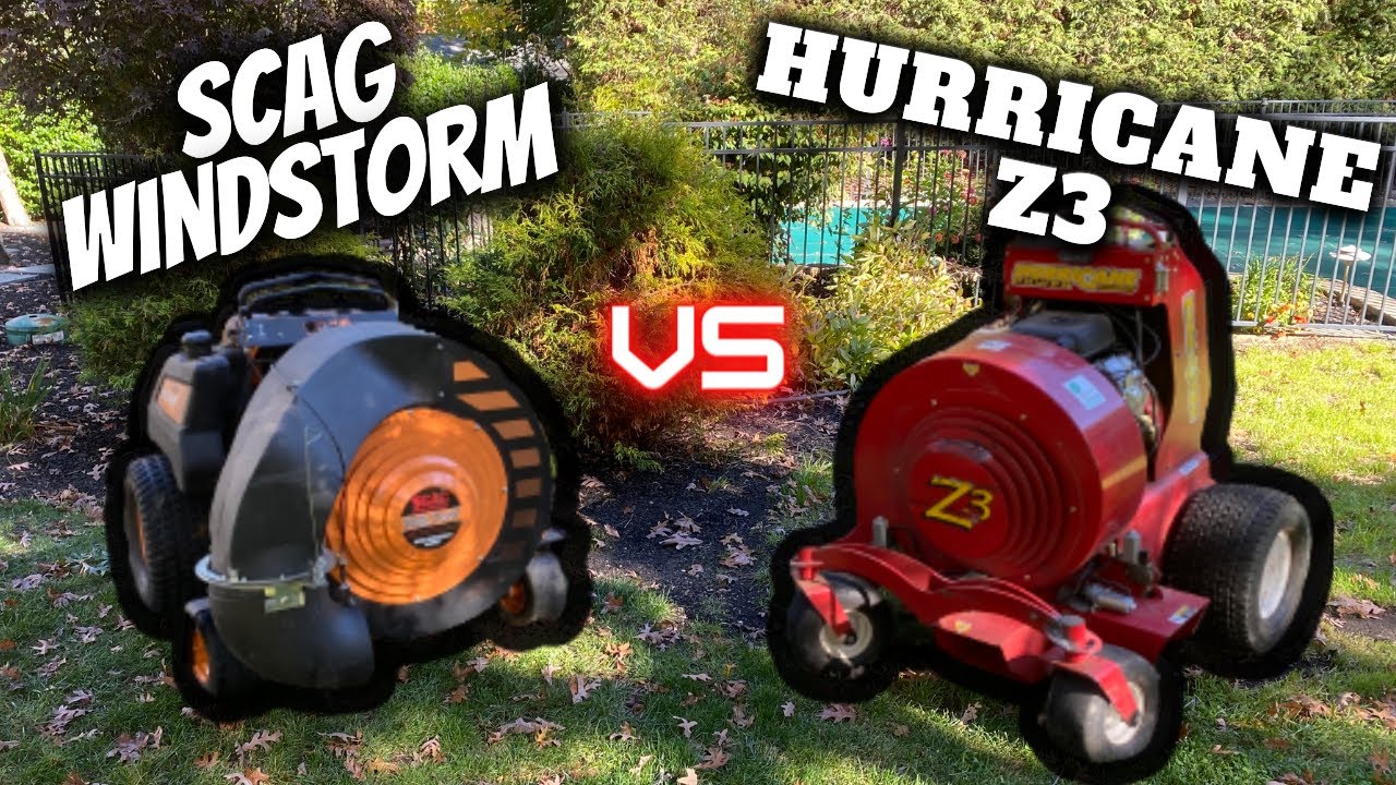 Which Stand-On Blower is BEST? | Scag Windstorm and Hurricane Z3 FB3000 Comparison SIDE-BY-SIDE!