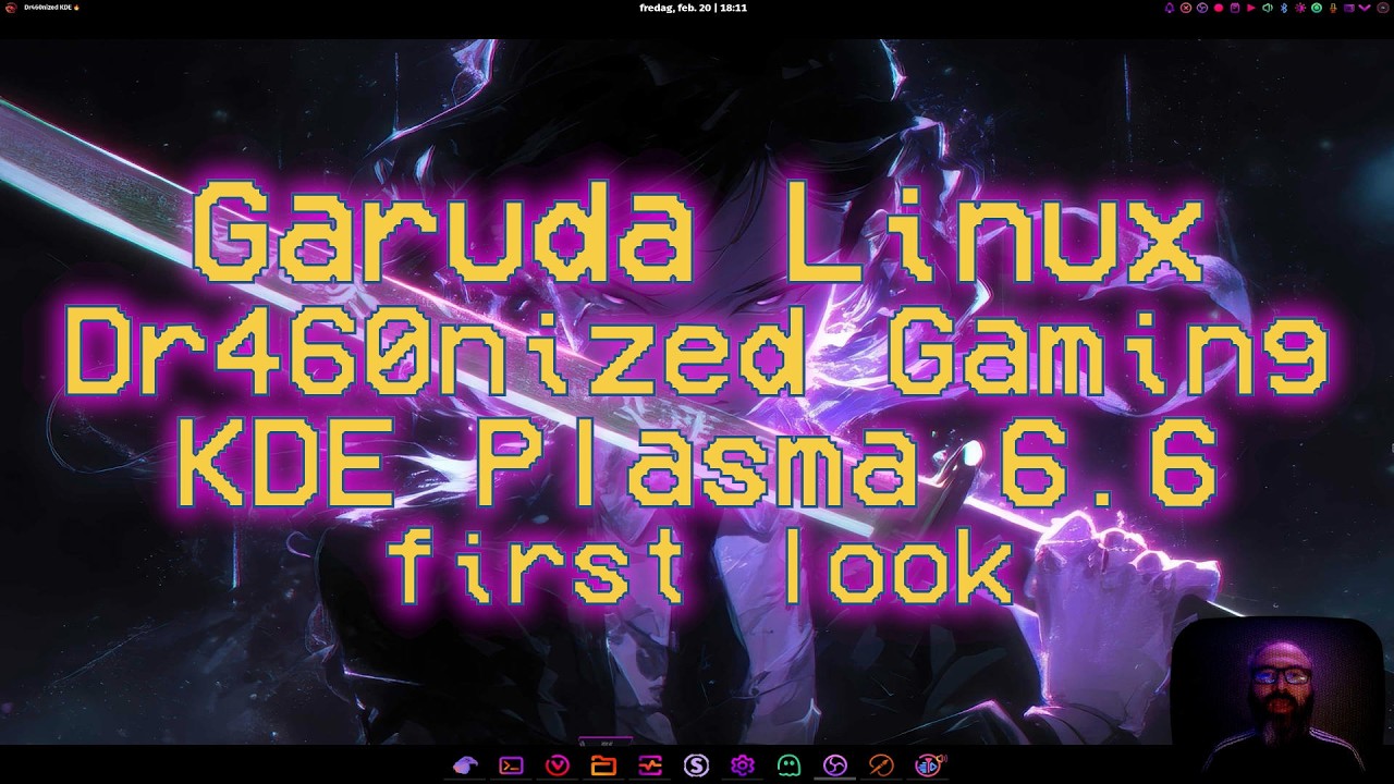 Garuda Linux Dr460nized Gaming KDE Plasma 6.6 Kick #foss #gnu #linux #garuda #arch #kde #plasma