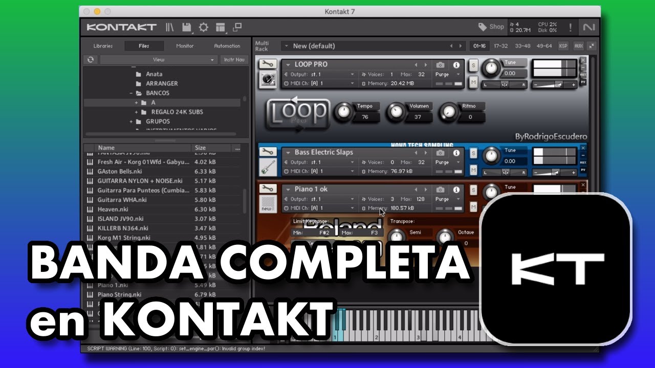Tocar como una BANDA Completa en Kontakt