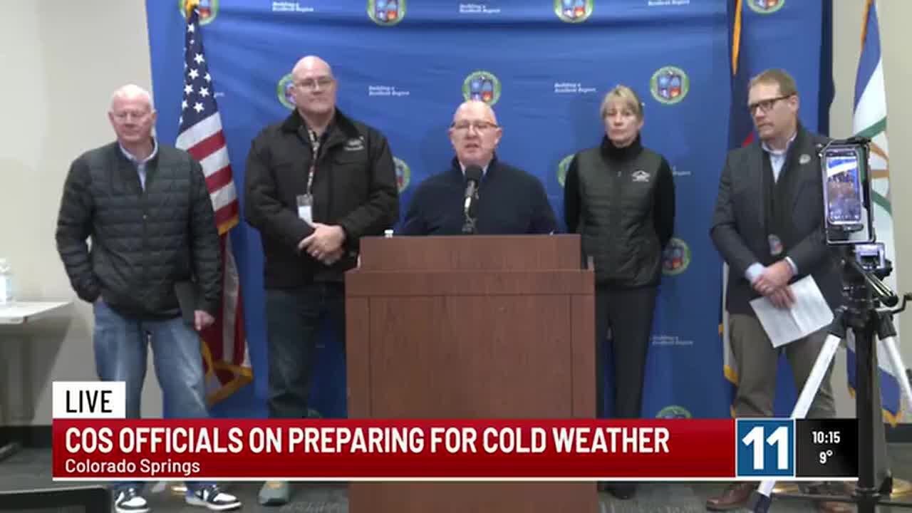 LIVE REPLAY: Colorado Springs officials discuss preparing for cold weather