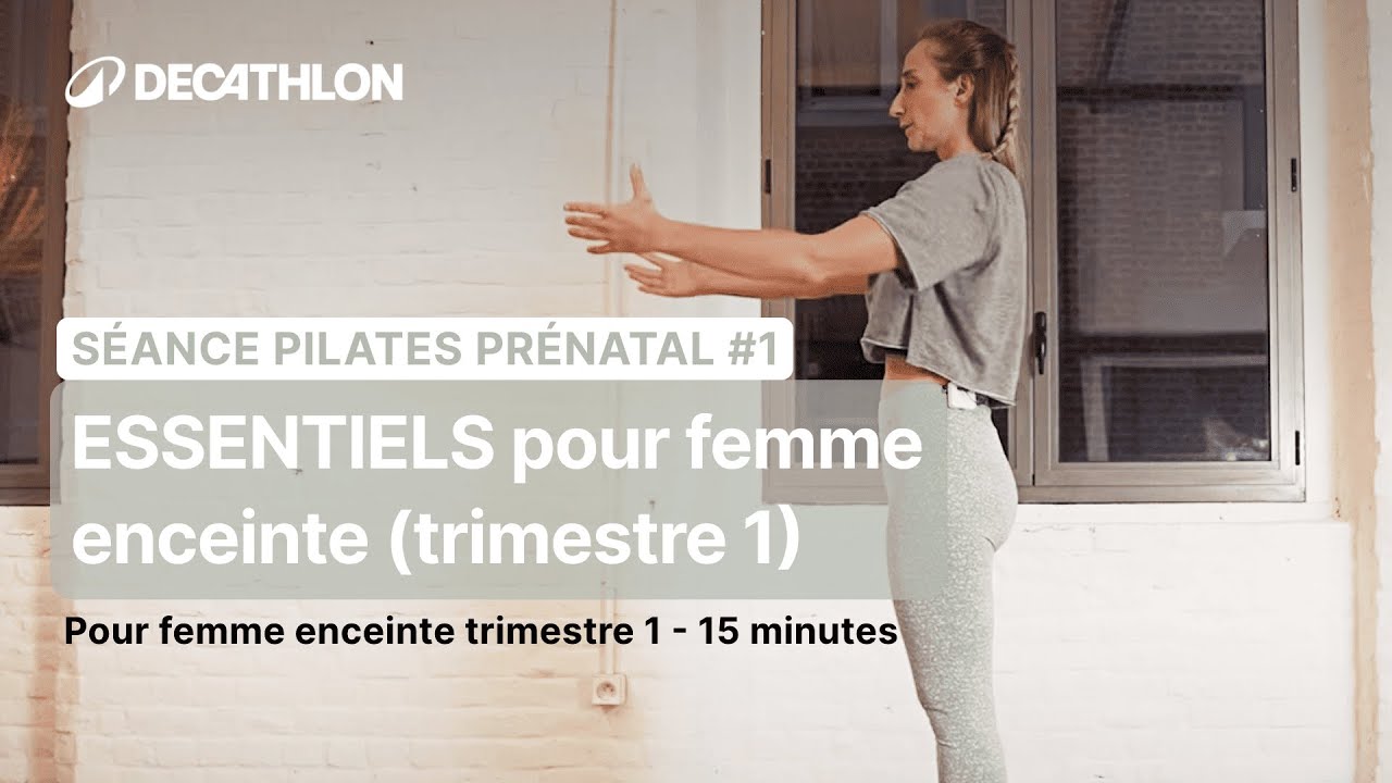 SÉANCE - Pilates Prénatal 1er Trimestre #1 : 15 Min spécial Femme Enceinte 🤰 | Decathlon