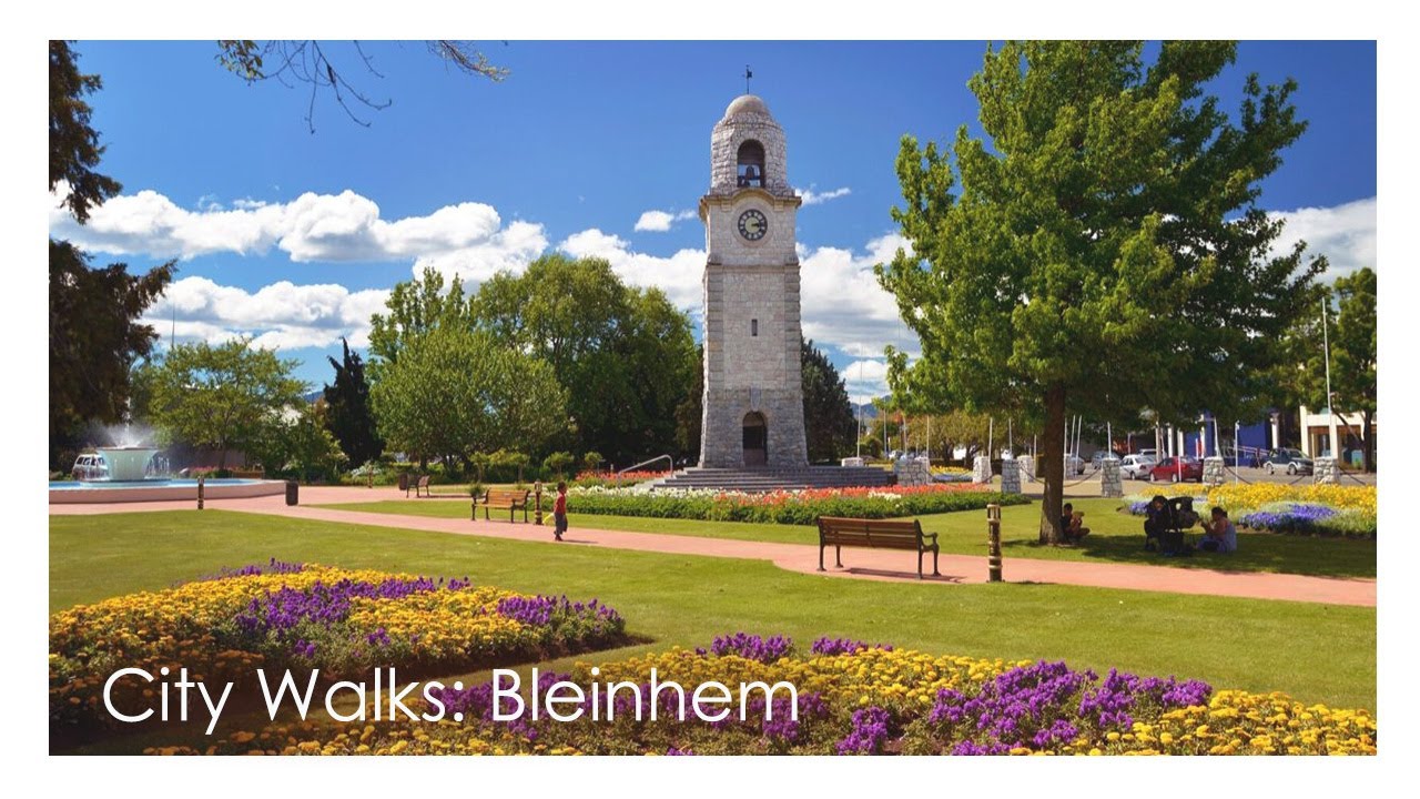 [4K] Blenheim - Walking Tour, New Zealand