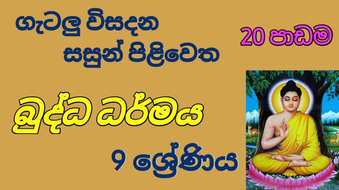 Grade 09 / Buddhism / 20th Lesson