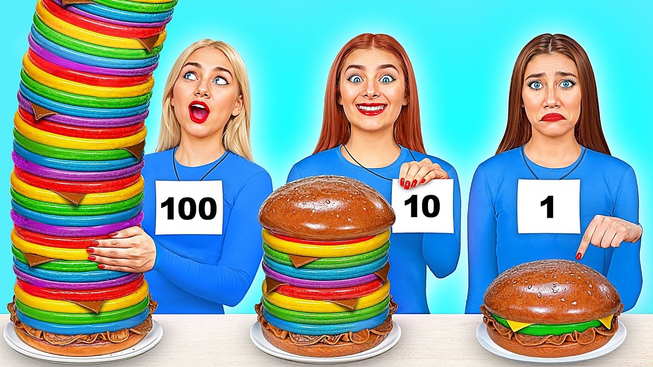 100 Layers of Food Challenge | Fantastic Food Hacks by TeenDO Challenge