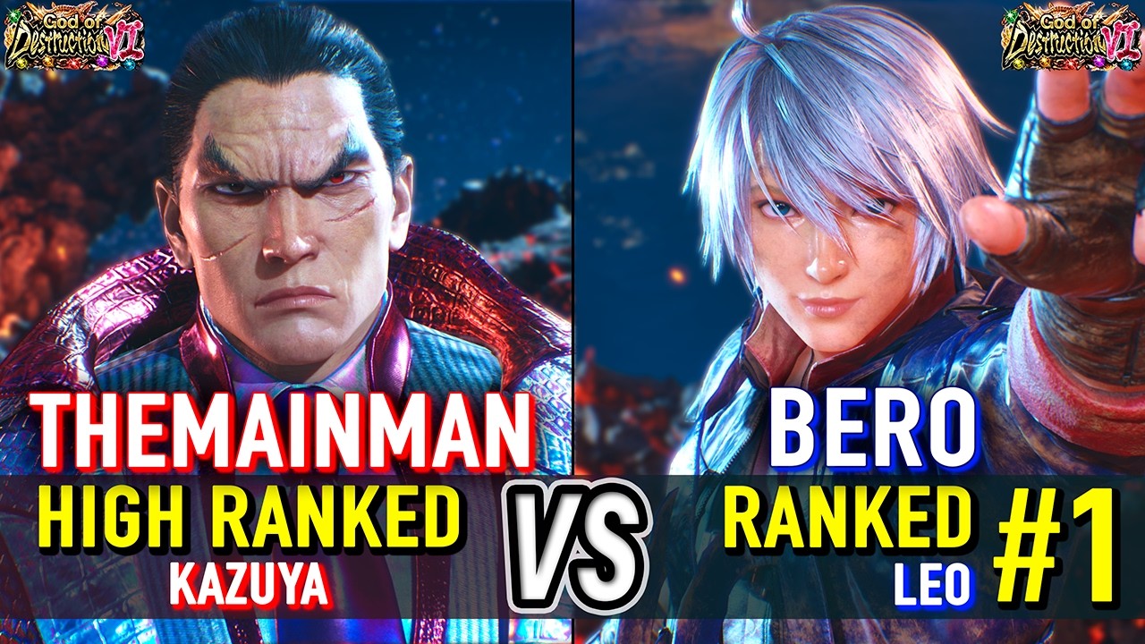 T8 🔥 THEMAINMAN (Kazuya) vs BERO (#1 Ranked Leo) 🔥 Tekken 8 High Level Gameplay