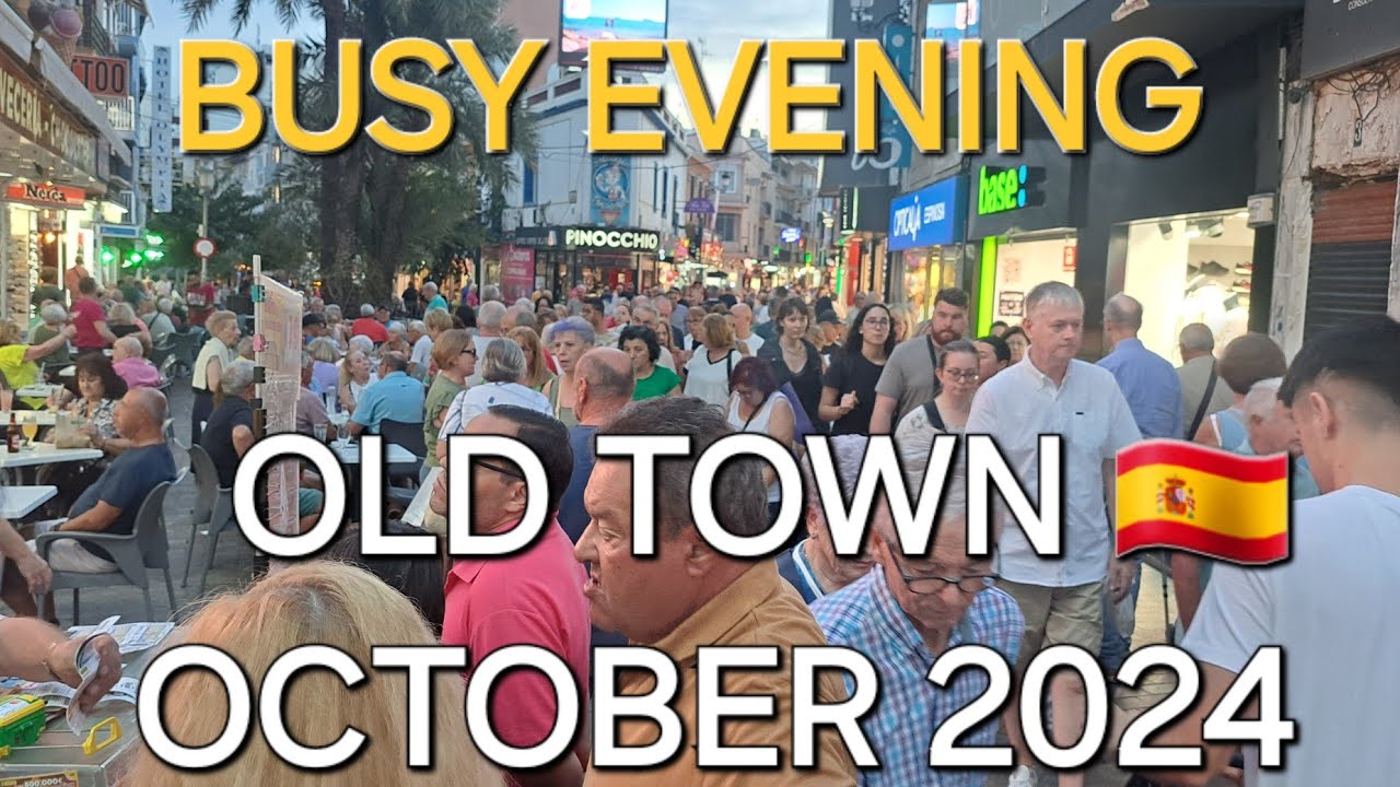 BENIDORM 🇪🇸 RUSH HOUS -OLD TOWN OCTOBER 2024 | 4K-HDR Walking Tour #costablanca #marcelnature