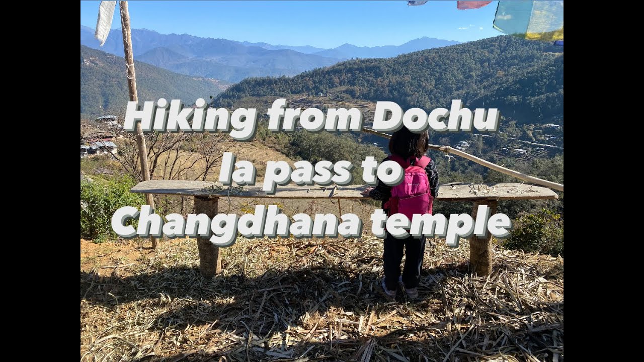 ドチュラ峠からチャンダナ寺へのハイキング　Hiking from Dochu La pass to Changdhana temple #travelinbhutan #youtube