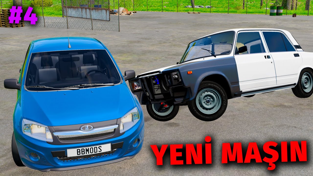 Yeni Maşın Lada Granta və Rənglənmiş Vaz 2107 Xuliqan |BeamNG.Drive | Maşın Oyunları| #sahmarehmedov