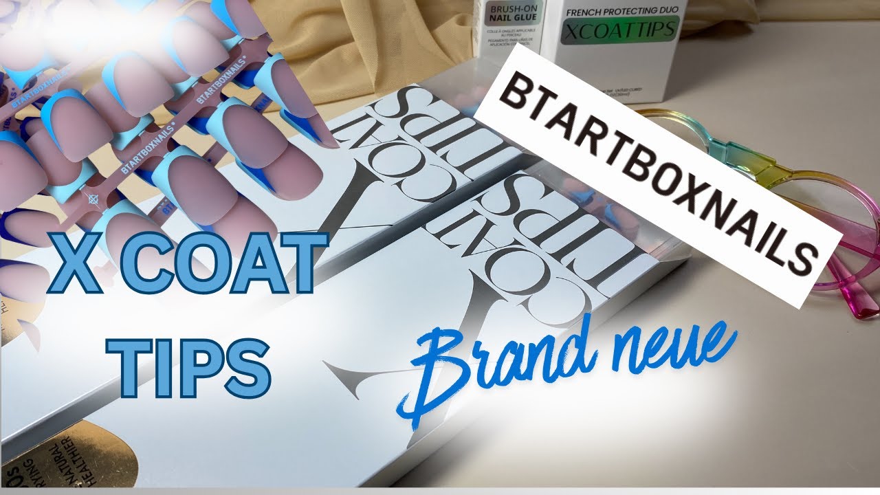 Traumhafte blaue Xcoat Tips @BTArtboxNails & Anwendung #btartboxnails #xcoattips #pressonnail