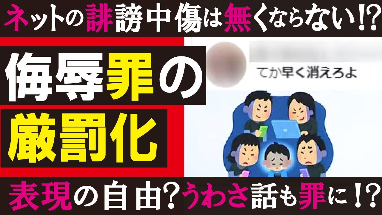 【誹謗中傷】SNSの書き込みも注意　侮辱罪の厳罰化について解説【トコトン聞いてみた】（2022年8月19日）