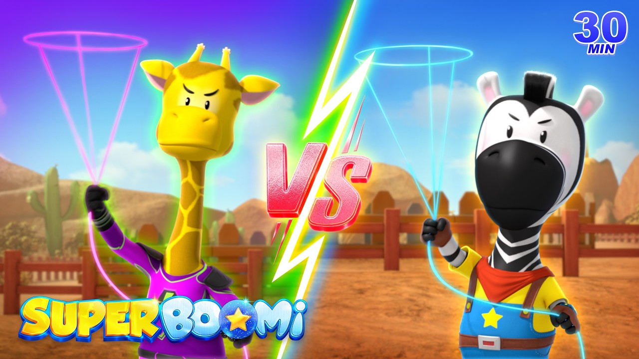 Cowboy Hero Challenge 🤠 | Lasso & Save Action | Animal Rescue Team | Kids Cartoons | Super BOOMi