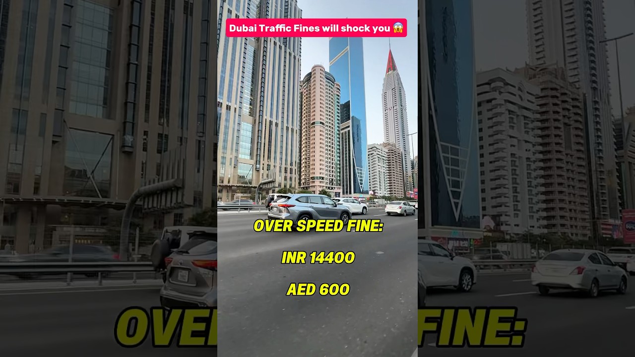 Dubai Traffic fines will shock you 😱 #shorts #hindi
