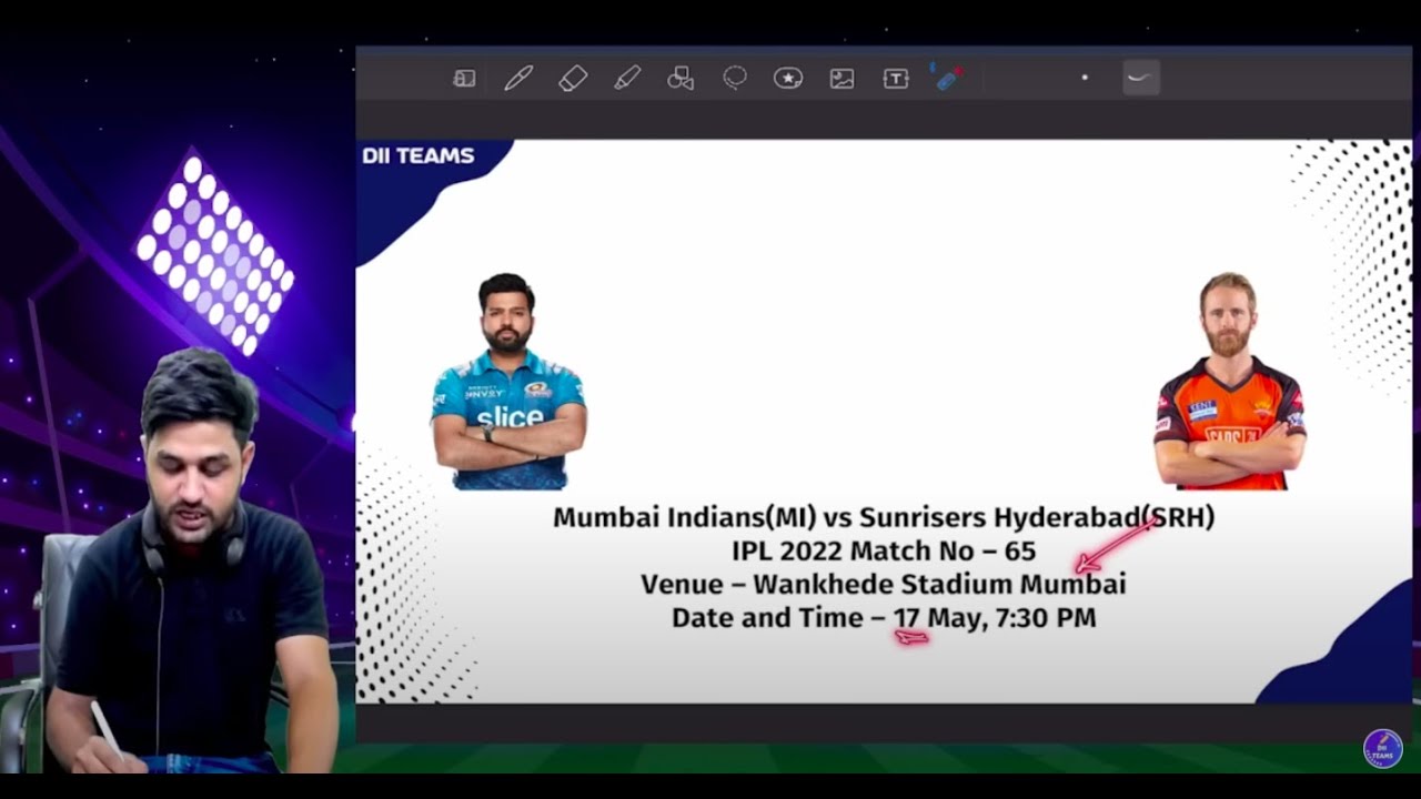 MI vs SRH Dream Team | MI vs SRH Pitch Report & Playing XI | Mumbai vs Hyderabad Dream  Team