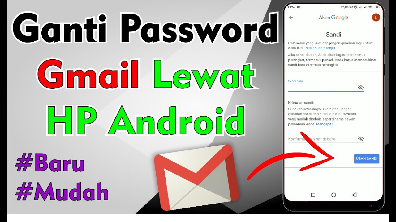 Cara Ganti Password Gmail Lewat HP Android