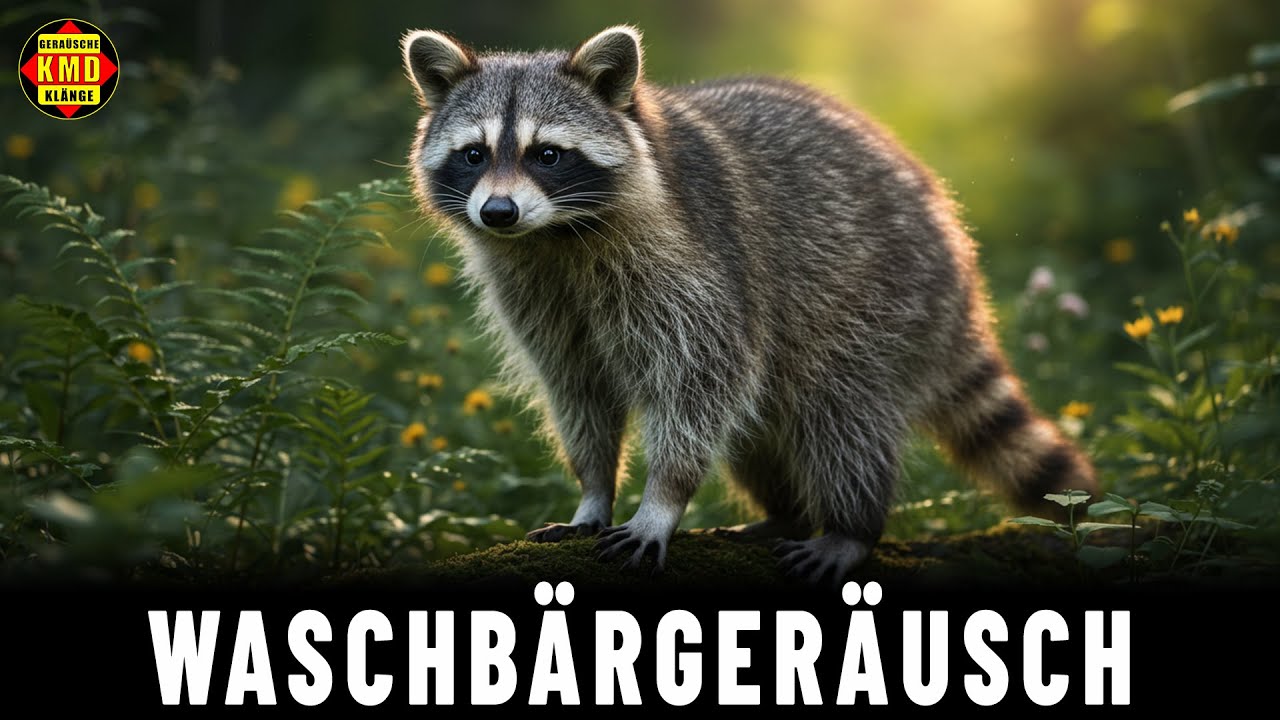 Geräusch des Waschbären – Echte Geräusche des Waldes – TIERGERÄUSCHE 🦝