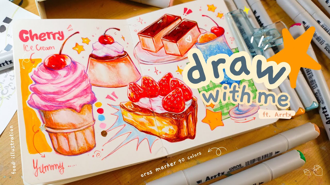 trying the Alcohol Oros 90‑color markers,ft.ARRTX ˙˚ʚɞ˚˙✨