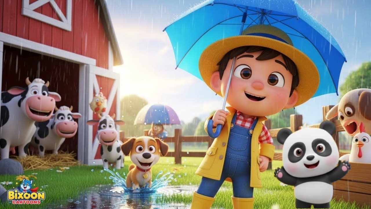 Rainy Day on the Farm  🌈🐄 | MILO & BIXO’s Fun Farm Cartoon for Kids