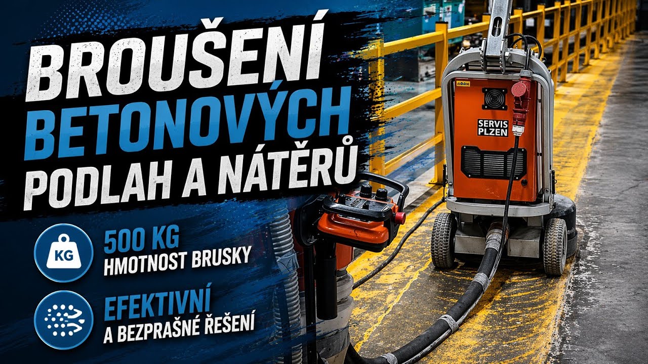 Broušení nátěrů betonových podlah