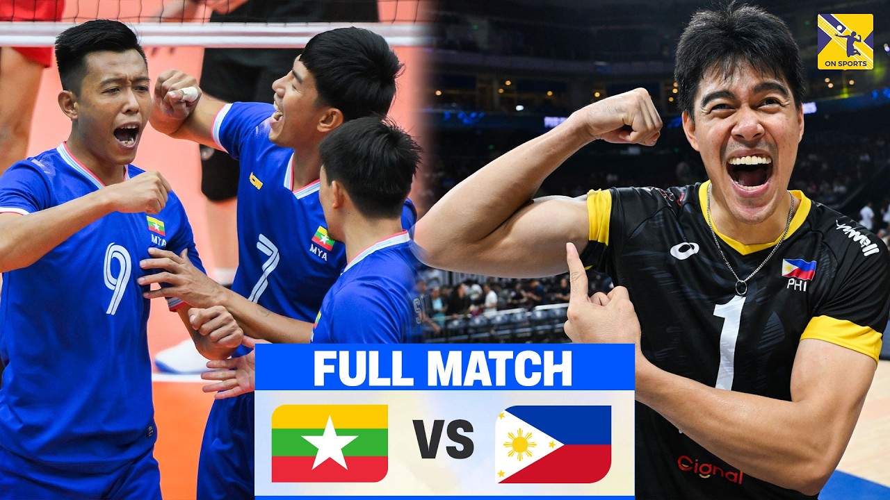 FULL HD | MYANAMR vs. PHILIPPINES | Bryan Bagunas thể hiện đẳng cấp ngôi sao