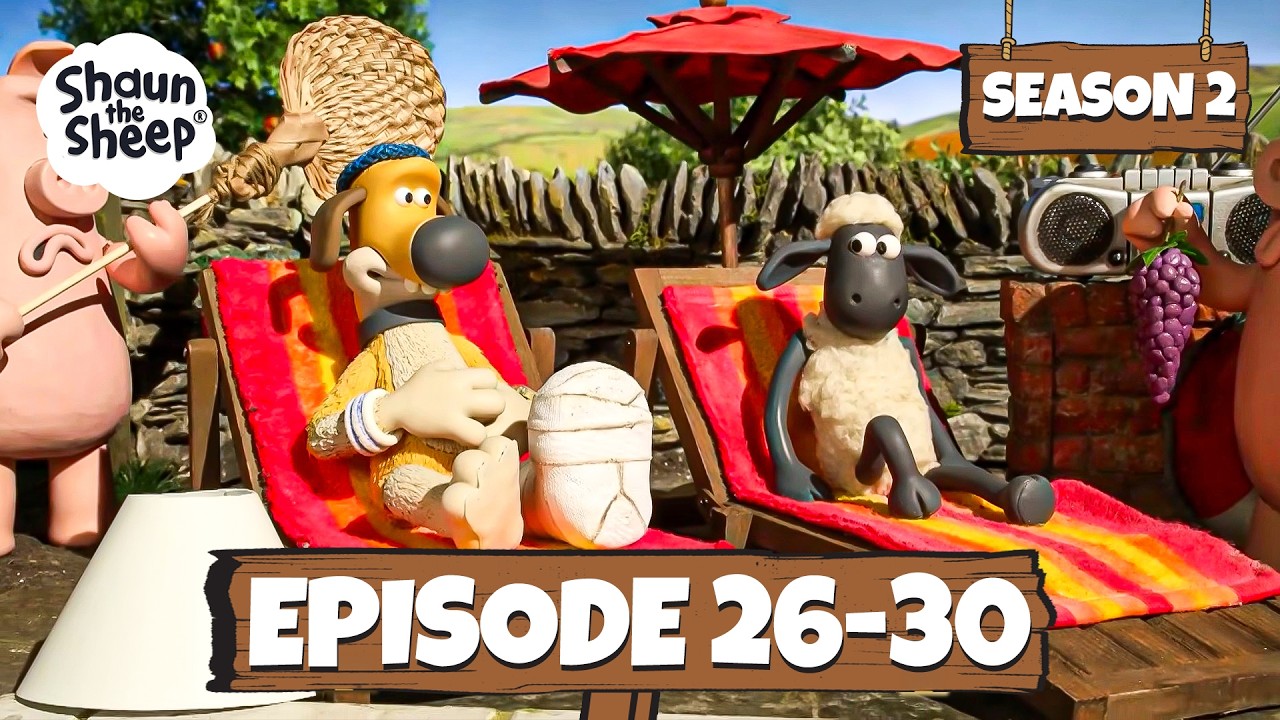 Shaun the Sheep Season 2 Episode 26-30 | Back to School 🔔🚌