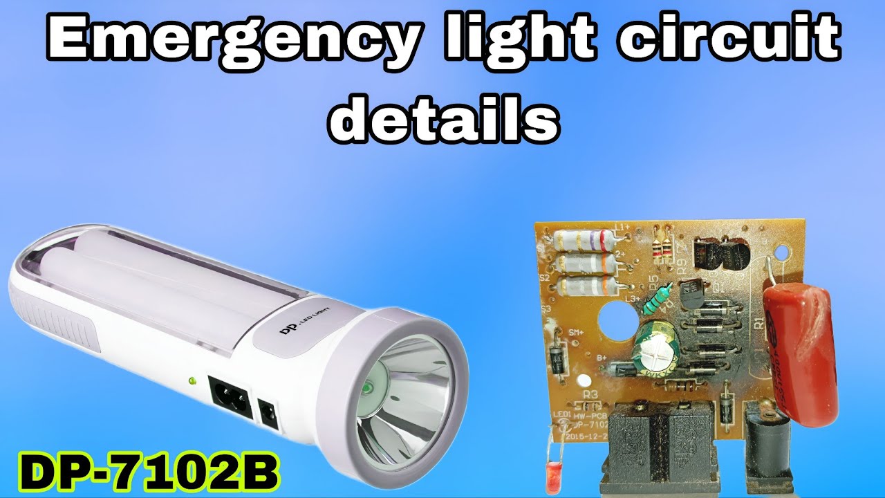 Emergency light circuit details, modle -7102B , Resistance details in Hindi , Resistor details