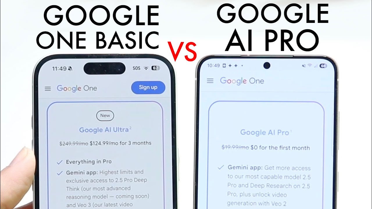 Google One Basic против Google AI Pro! (Что выбрать?)