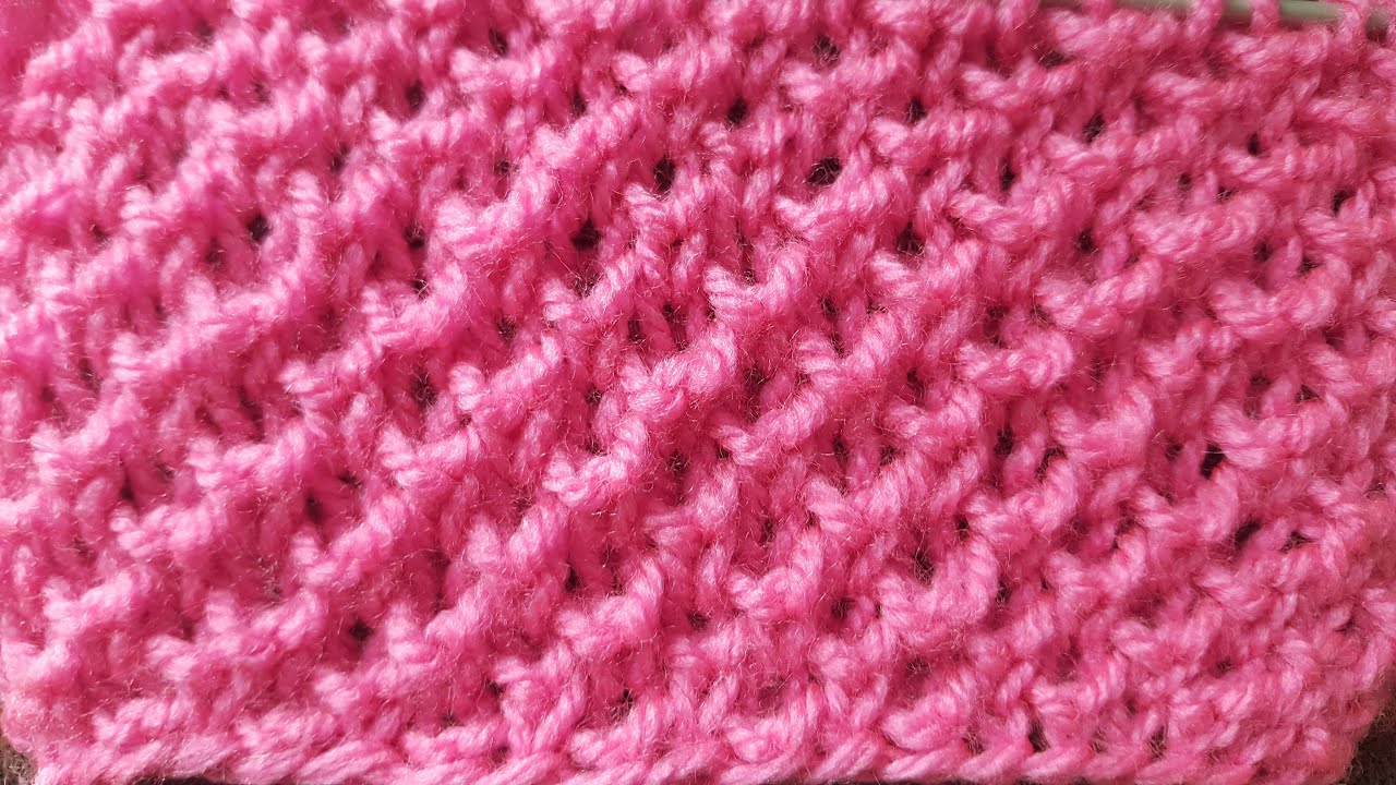 Strickmuster für Anfänger!  Nur rechte  Maschen.