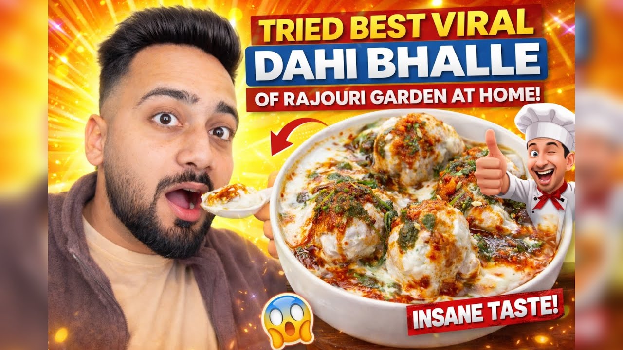 I Tried Rajouri Garden’s VIRAL Dahi Bhalla at Home 😱 | Street Style 😋 #viral #like #food #trending 