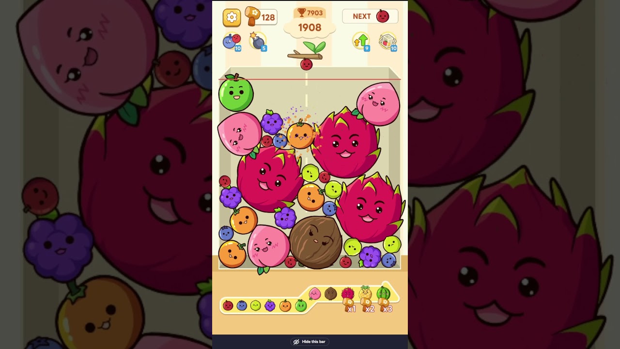 Best of Fruit Crush | Fruit Merge GamePlay-1018 🍍🍎🍓🍇 #games #shortsAndroid GamePlay