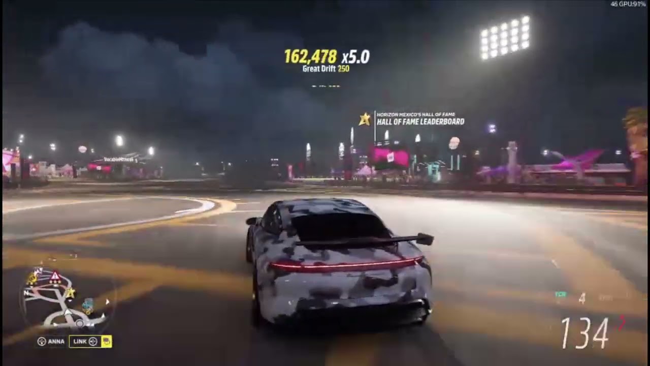 Drifting in FH5 in a Porsche Tycan