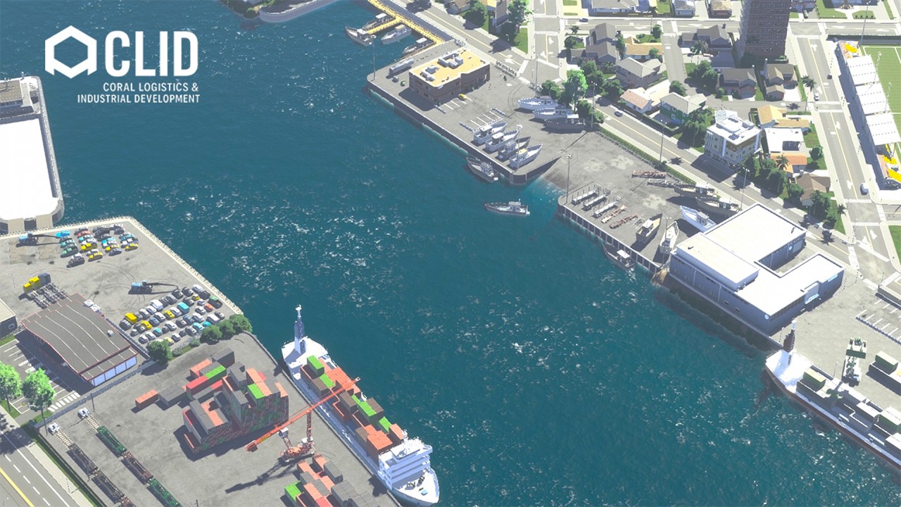 Building Miami River | High-Detail Industry, Housing & Ports | Cities Skylines 2 Coral 30