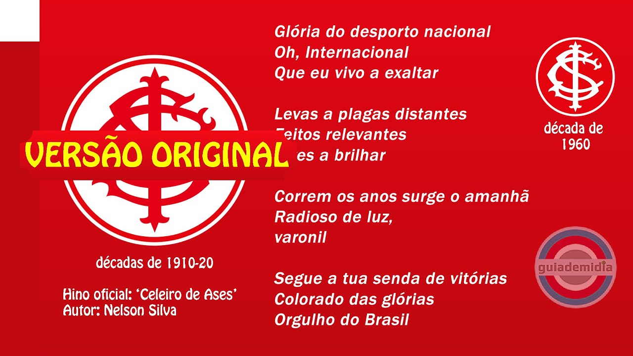 [ VERSÃO ORIGINAL ] Hino do Internacional ( RS ) | Oficial