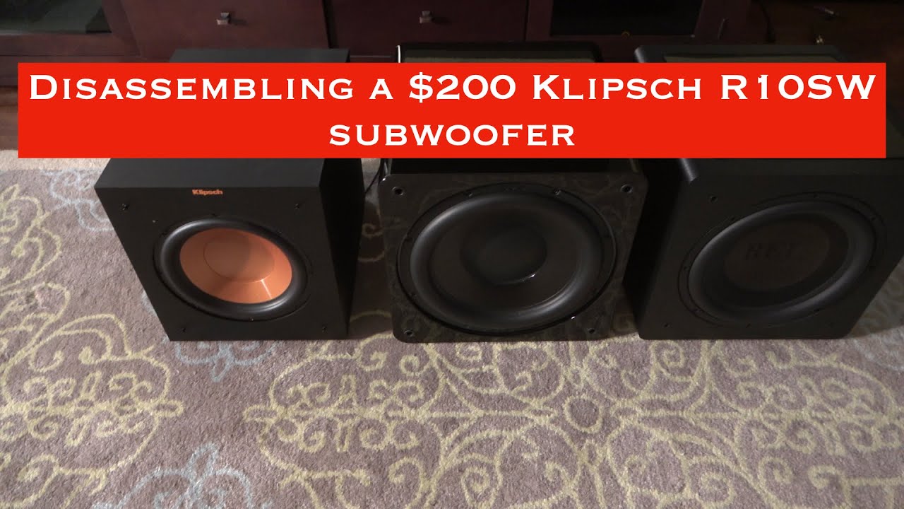 Взгляд изнутри на сабвуфер Klipsch R10SW R100SW R101SW